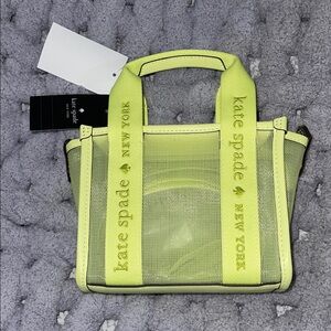 Kate Spade Lime Green Mesh Tote